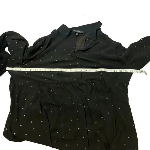 Lane Bryant Black Sheer Women’s Blouse with Gold Stars Size‎ 18/20 - Picture 6 of 9